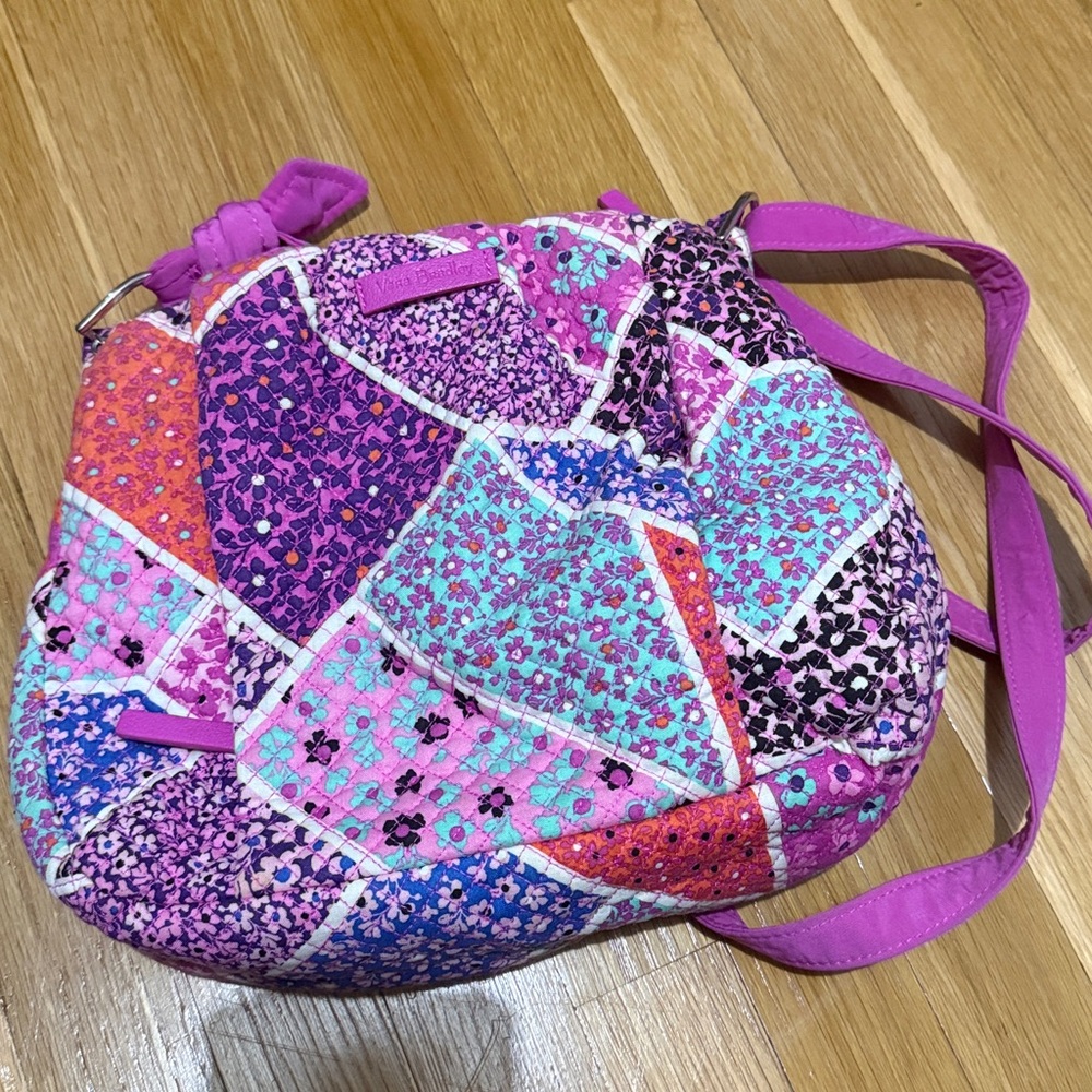 Vera Bradley Pink and Purple Patchwork Shoulder Bag